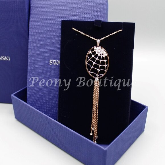 Swarovski Jewelry - Swarovski 5499887 necklace jewelry spider web rose gold oval adjustable